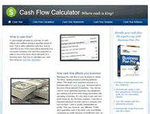 Tablet Screenshot of cashflowcalculator.com